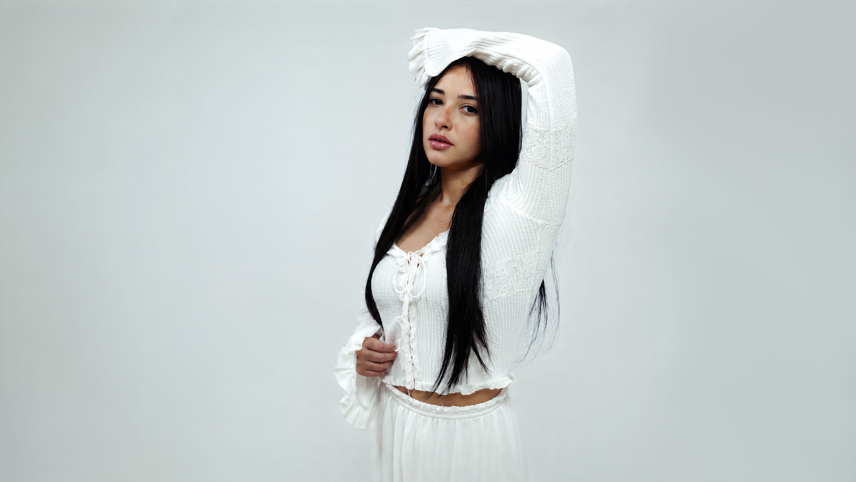 white-dress-model-looking-away-a7