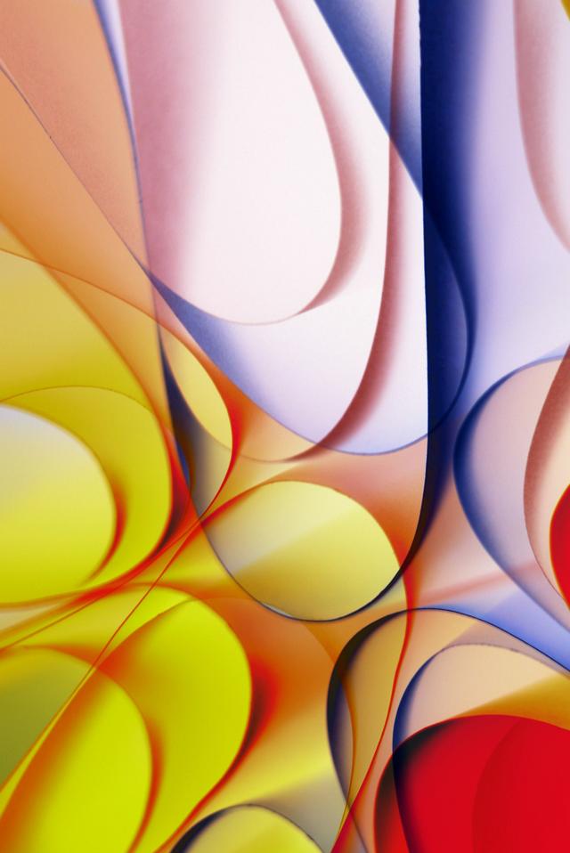 Colorful abstract art featuring dynamic curves and vibrant hues creating a vivid